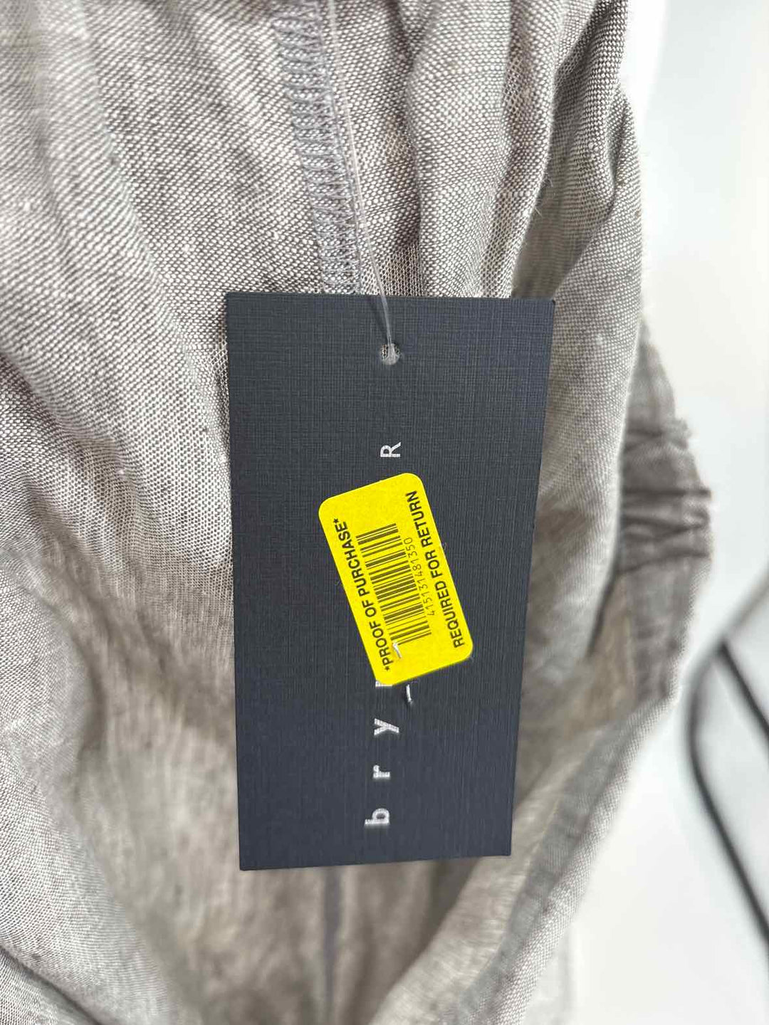 Size 1X BRYAN WALKER Gray Linen Pants