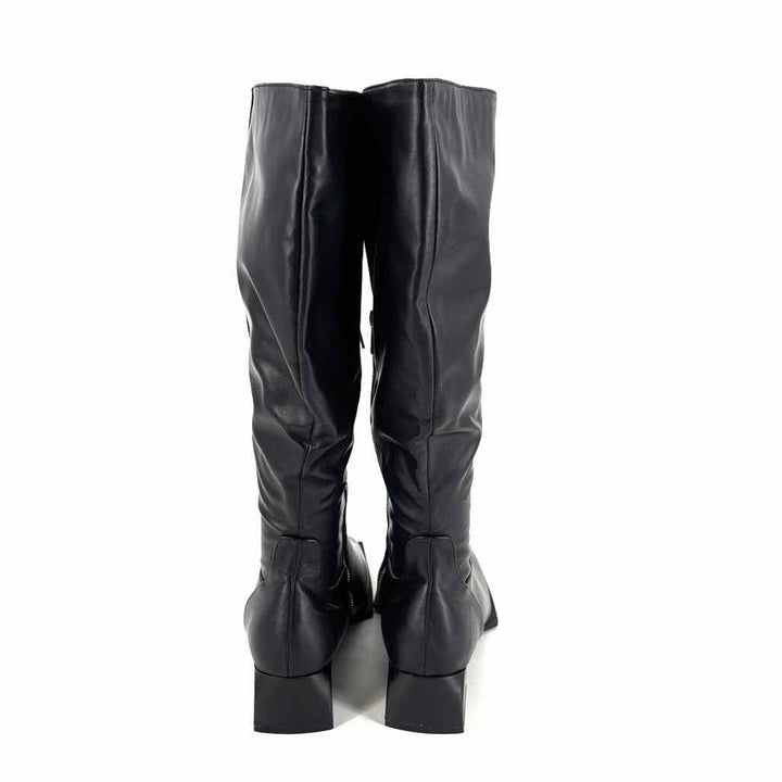 Shoe Size 9 Black Faux Leather Boots