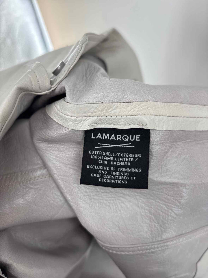 Size XXS Ivory Leather Jacket