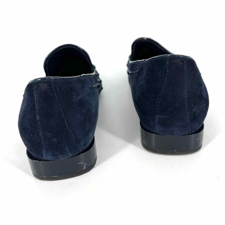 Shoe Size 8 DONALD PLINER Navy Suede Flats