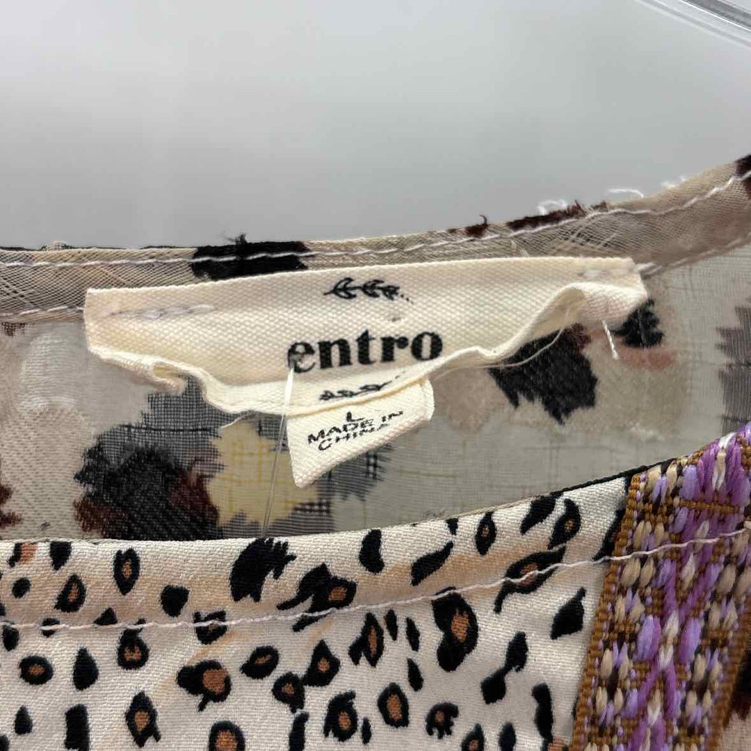 Size L ENTRO Multi-Color Shirt