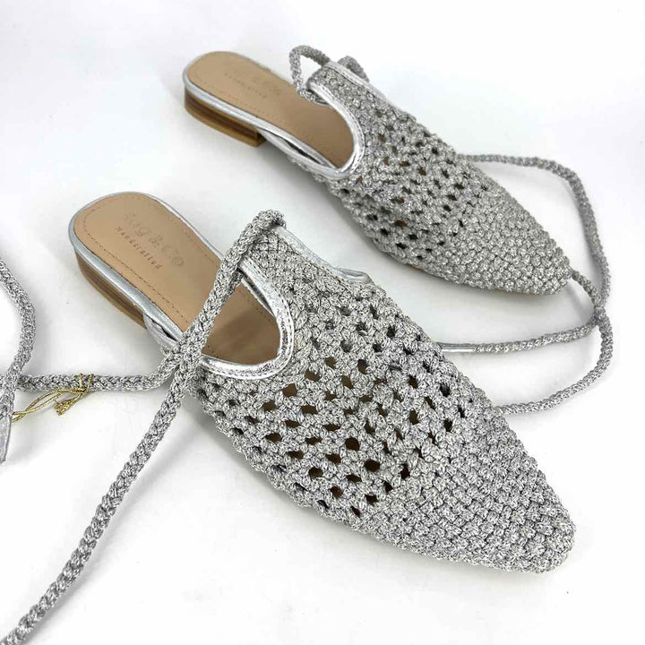 Shoe Size 10 Target Silver Flats