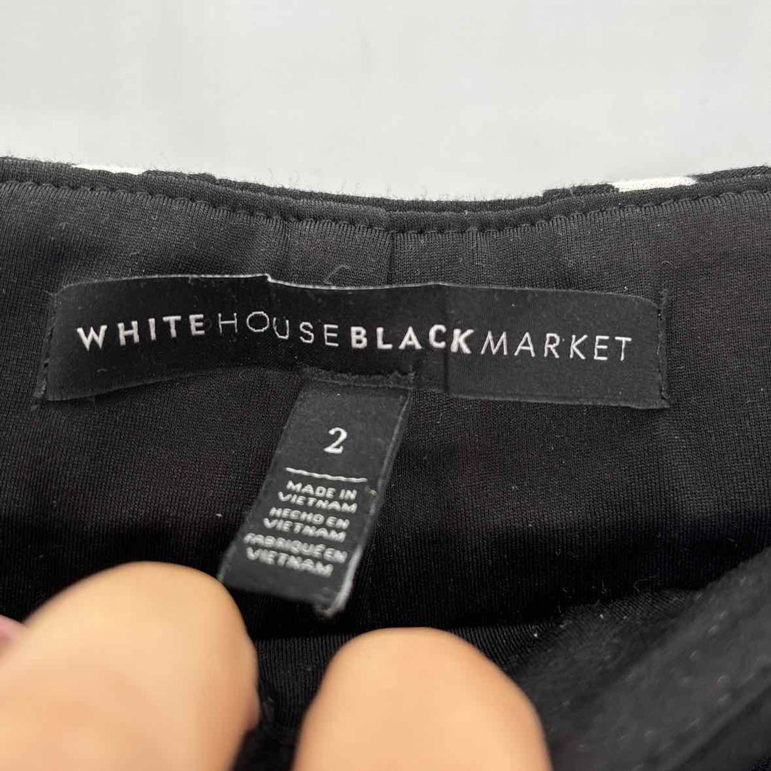 Size 2 White House Black Market Black Knit Skirt