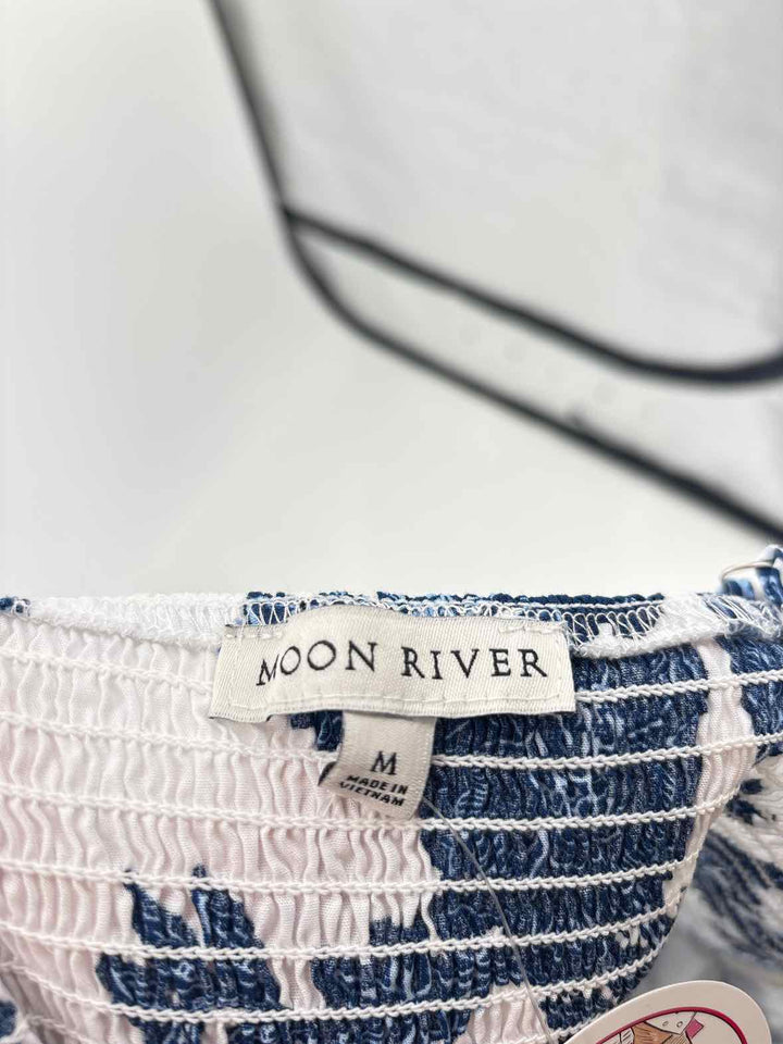 Size M MOON RIVER Navy Print Dress
