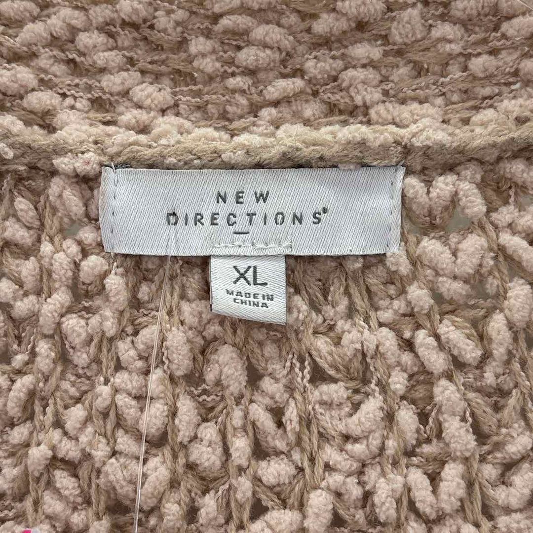 Size XL NEW DIRECTION Beige Knit Cardigan