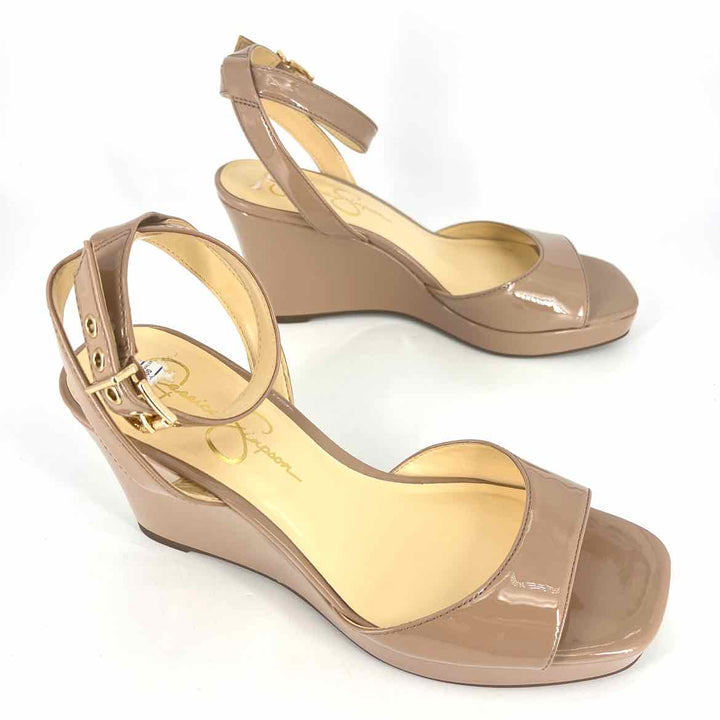 Shoe Size 8.5 Jessica Simpson Tan Patent Sandals