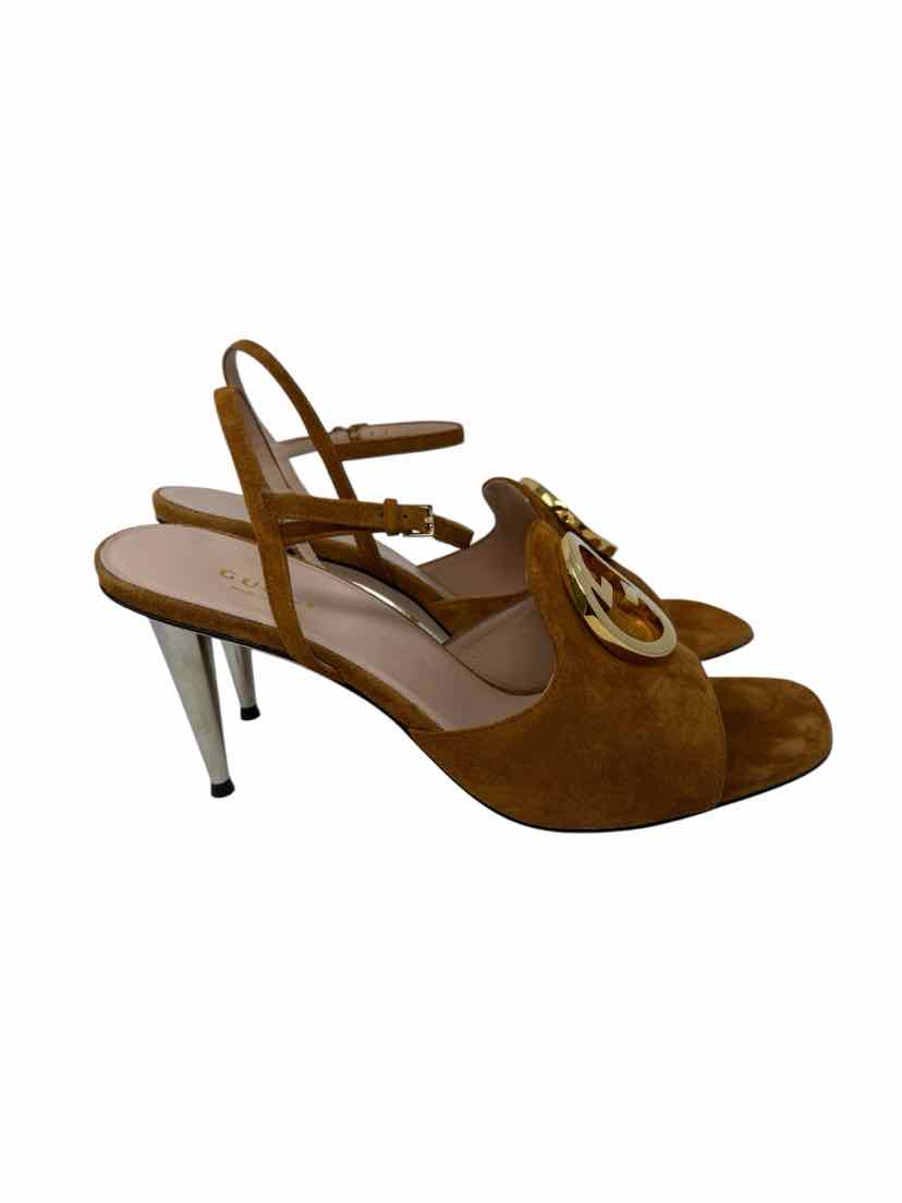 Shoe Size 38.5 Gucci Camel Suede Luxury - Heels