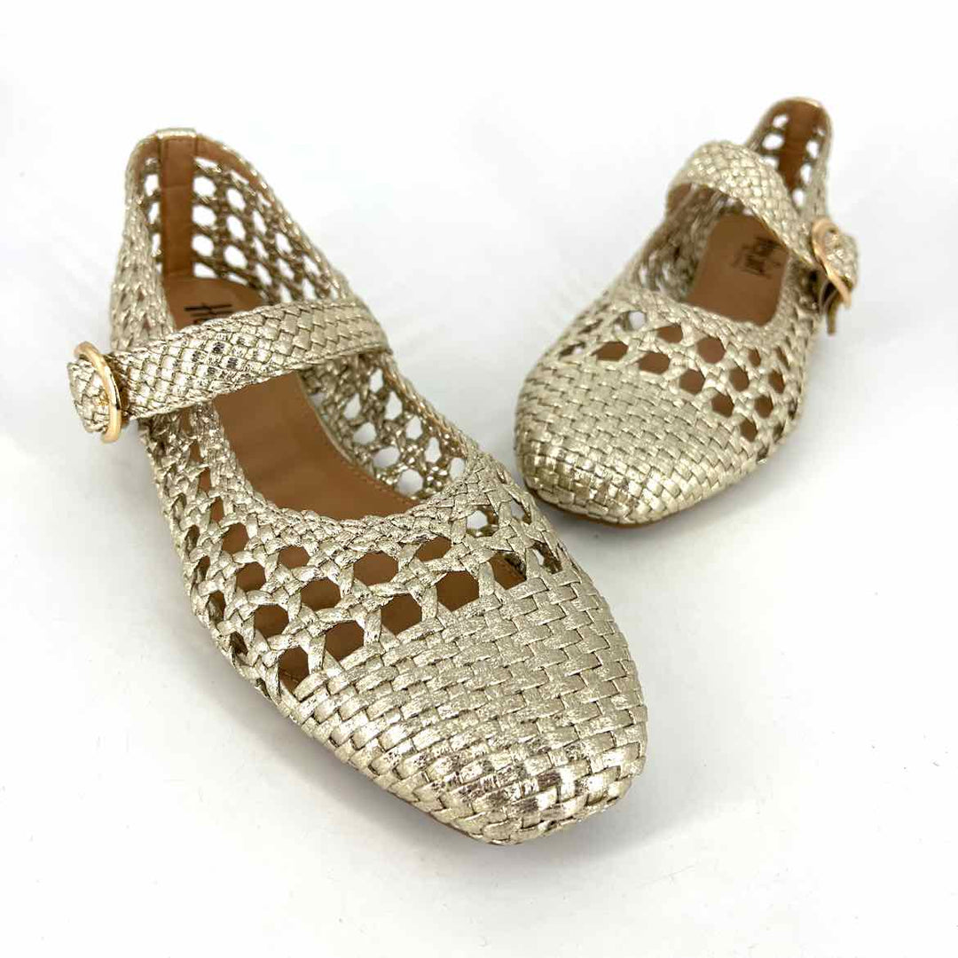 Shoe Size 9 CORKYS Gold Faux Leather Flats