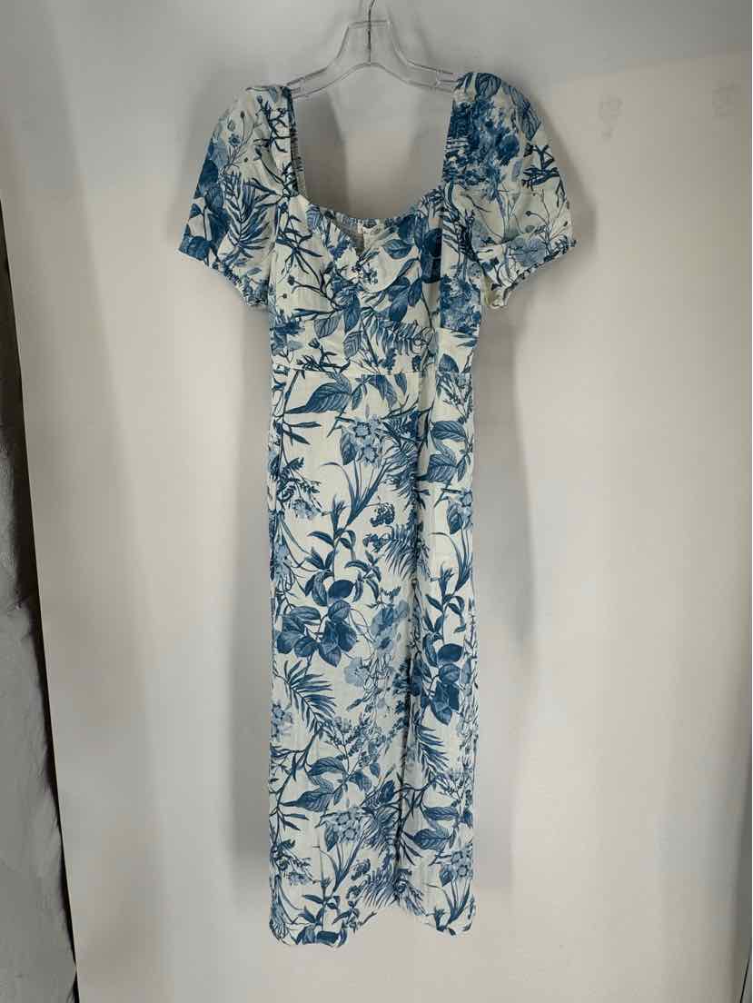 Size L Blue Print Dress