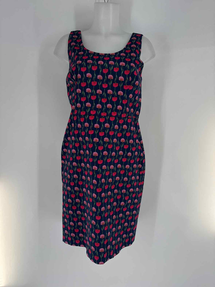 Size 10 J Crew Navy Print Dress