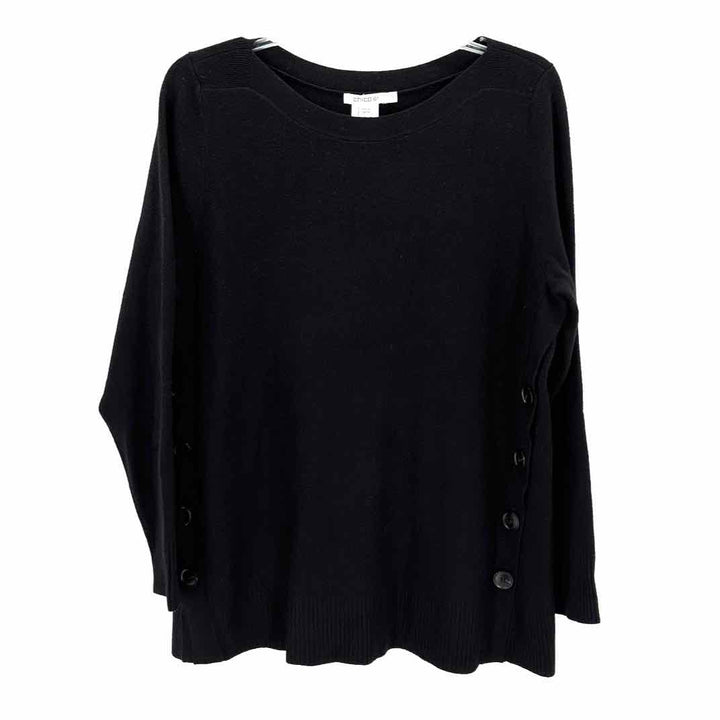 Size L Chico's Black Knit Sweater