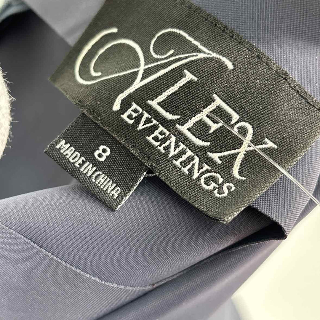 Size 8 ALEX EVENING Navy Dress