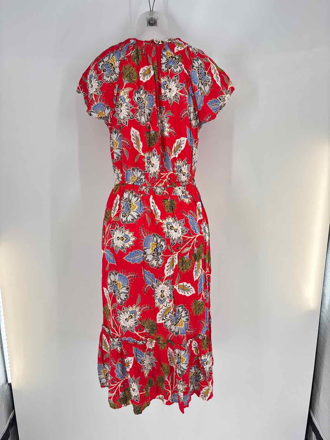 Size M LOFT Red Print Dress
