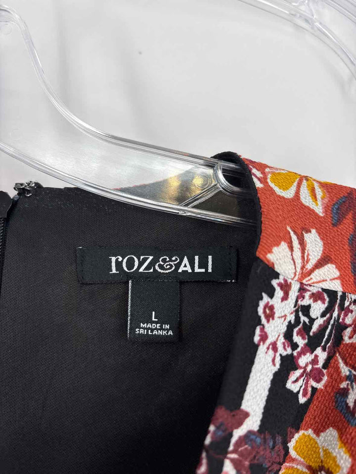 Size L Roz & Ali ORANGE PRINT Romper
