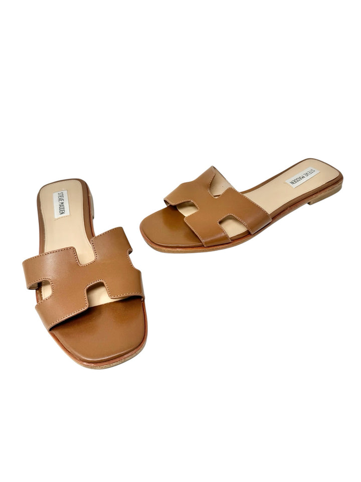 Shoe Size 10 Steve Madden Brown Leather Sandals