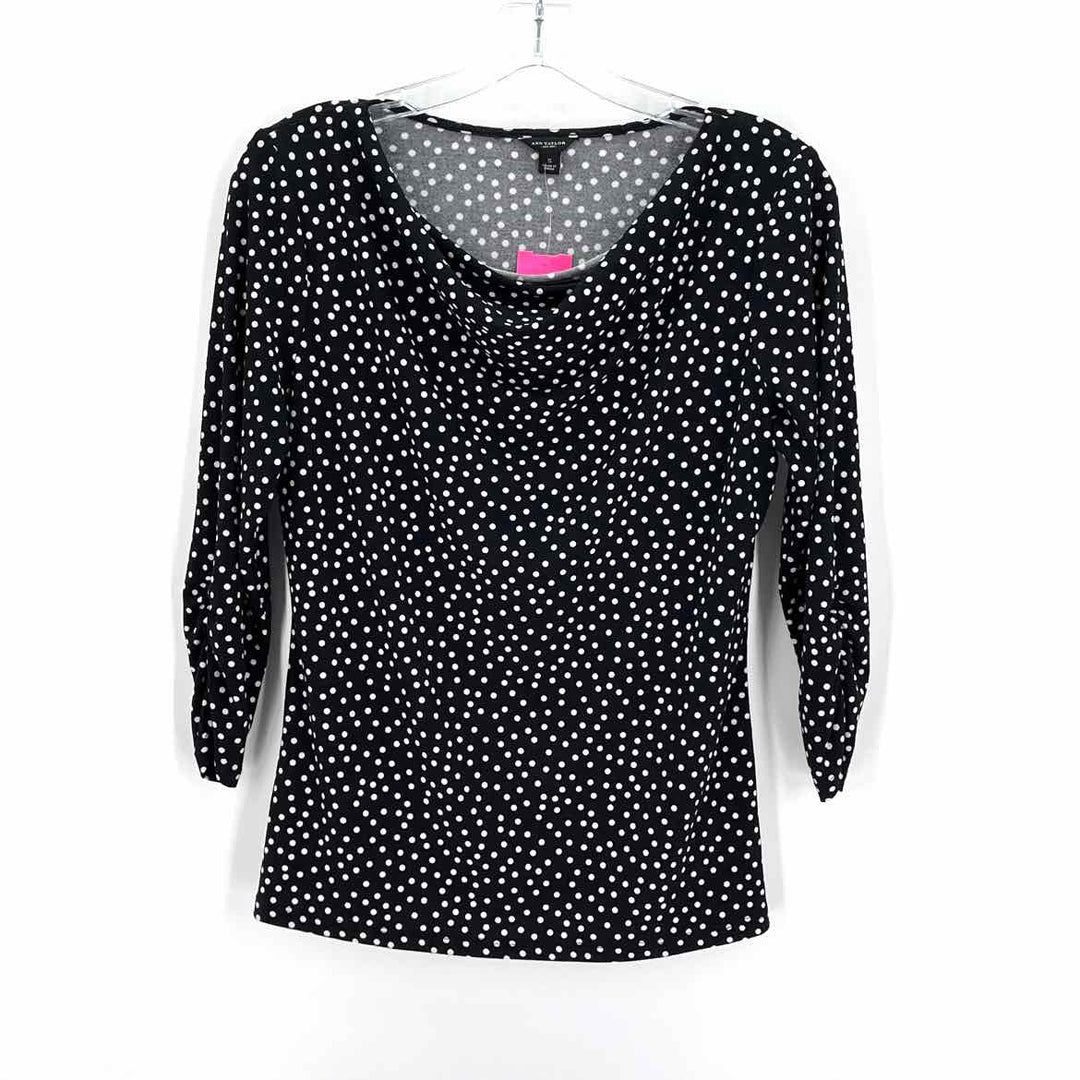 Size S ANN MASHBURN Black/White Shirt