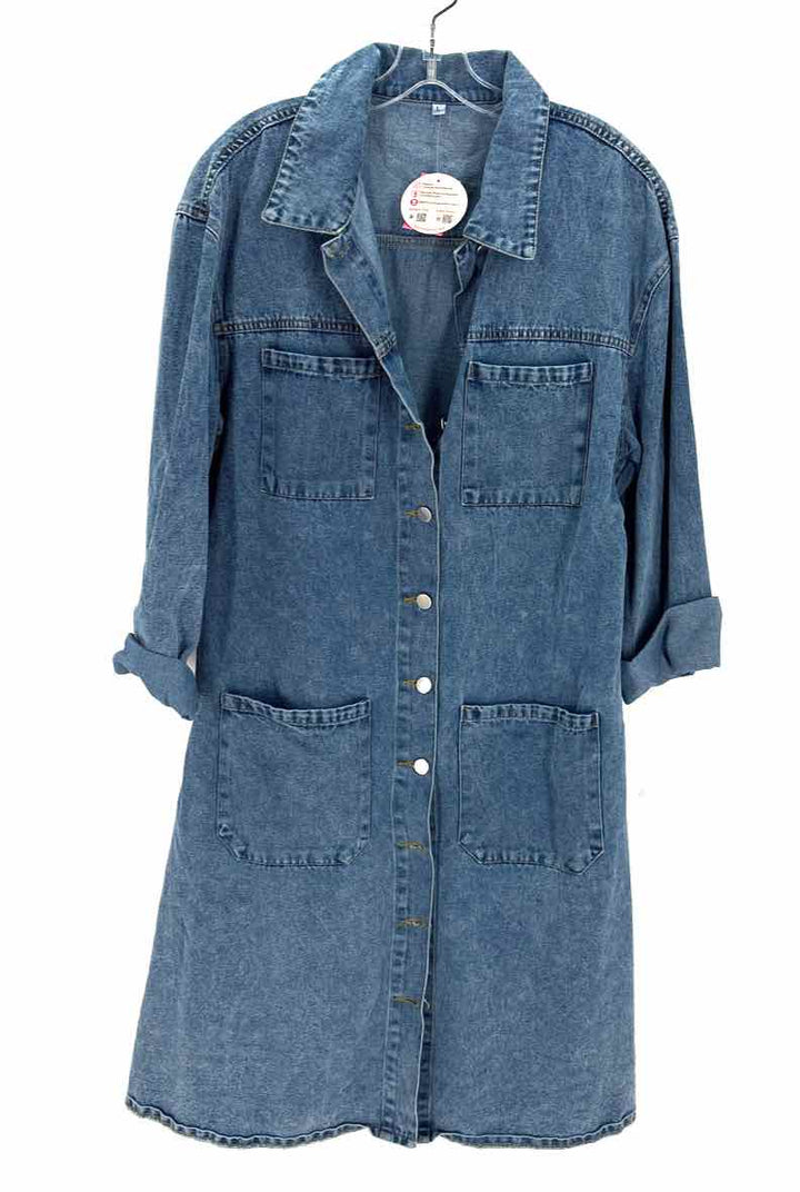 Size L Blue Denim Dress