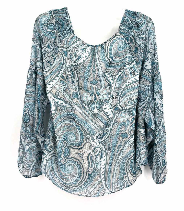 Size L White House Black Market Teal Shirt