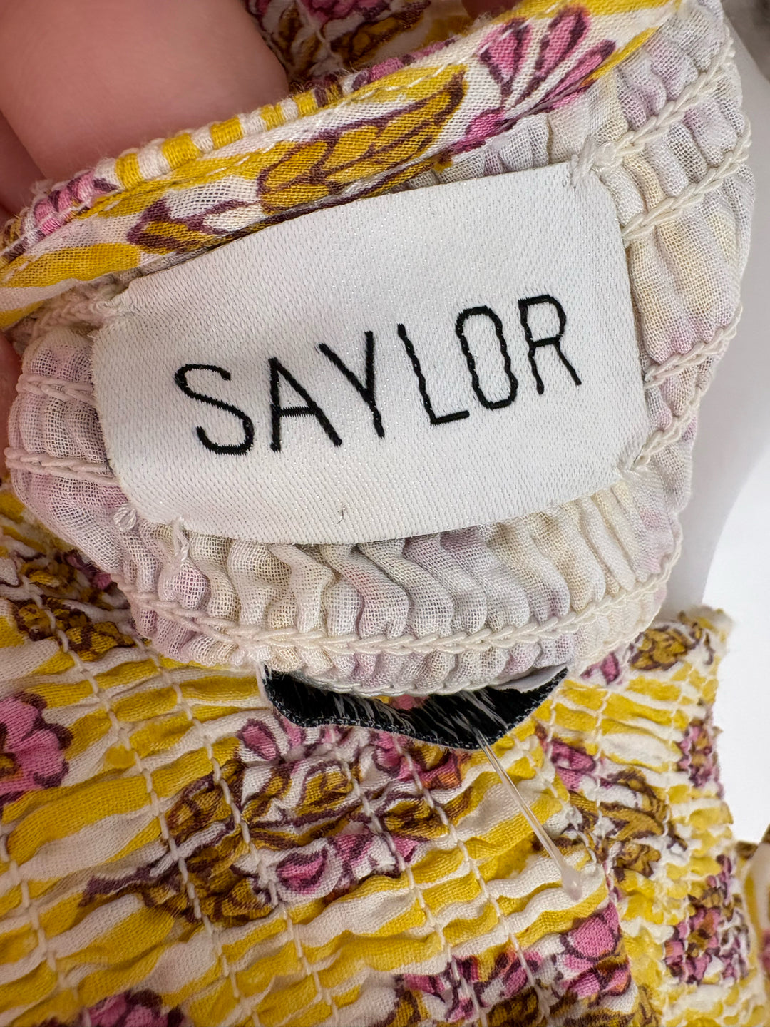 Size S Yellow Print Dress