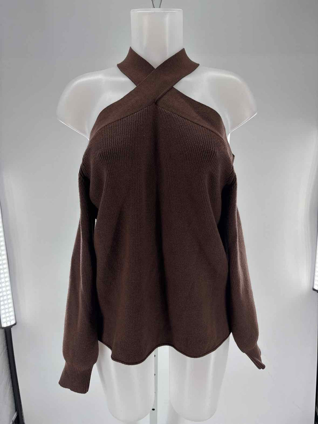 Size M FABRIK Brown Knit Sweater