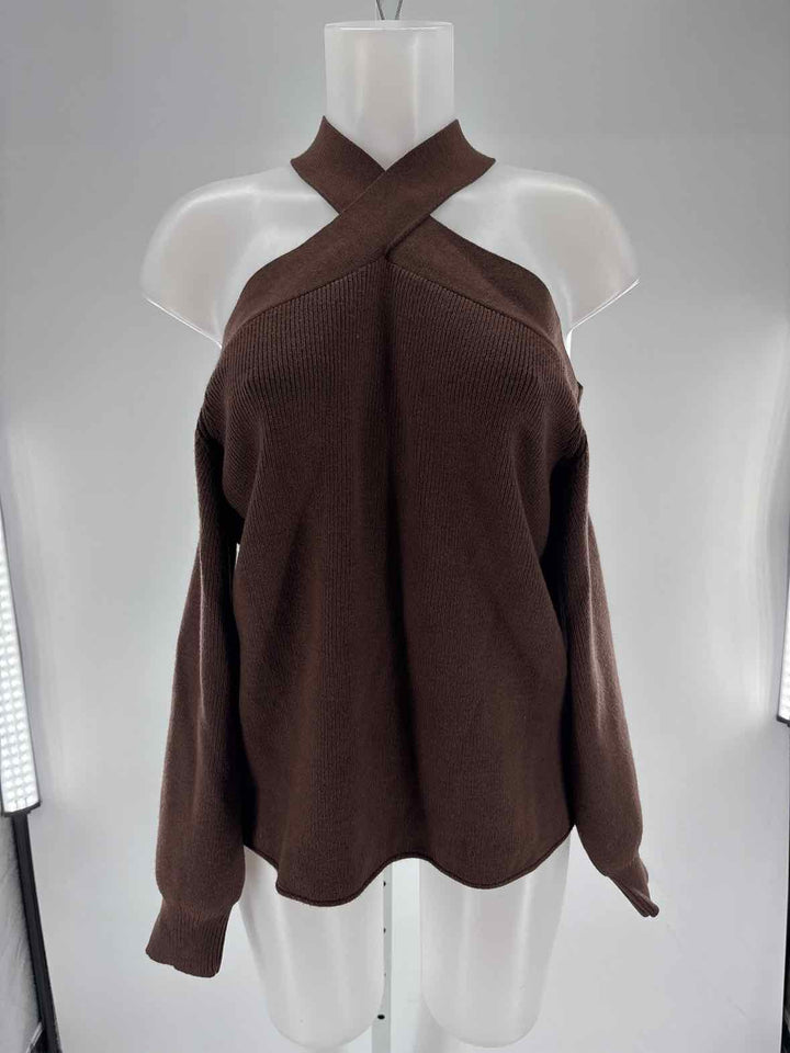 Size M FABRIK Brown Knit Sweater