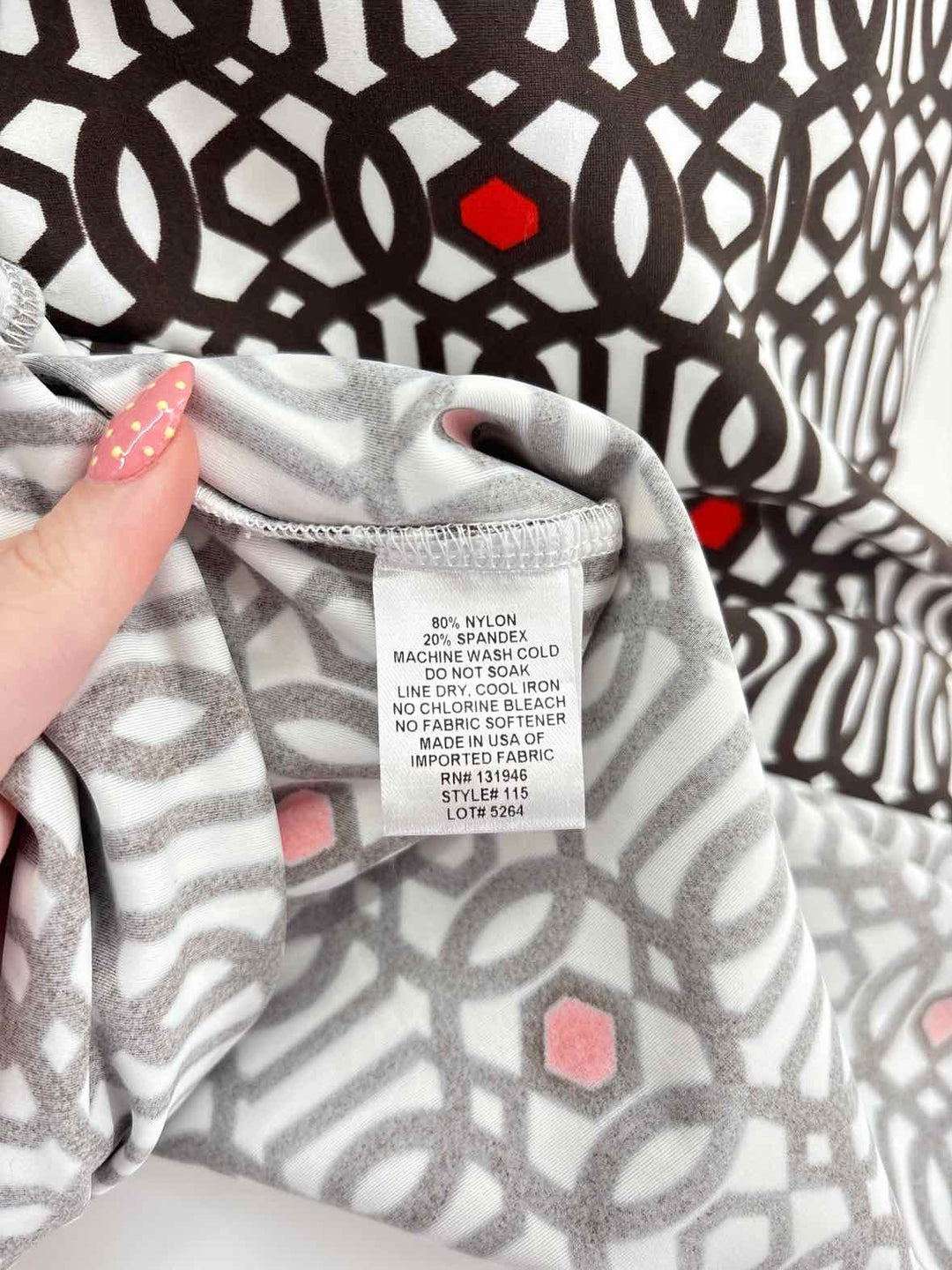 Size XS Brown Print Dress