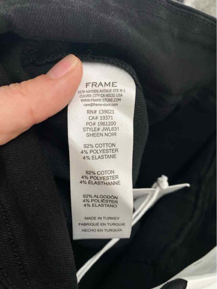 Size 1 FRAME Black Luxury - Pants