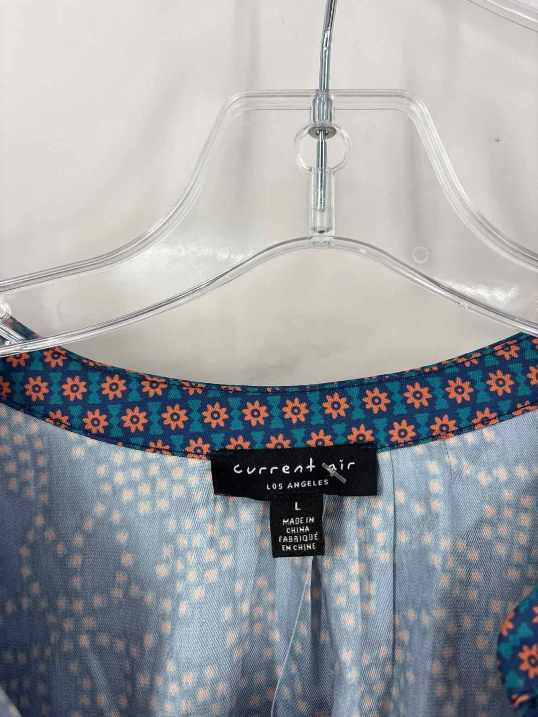 Size L CURRENT AIR Navy Print Dress