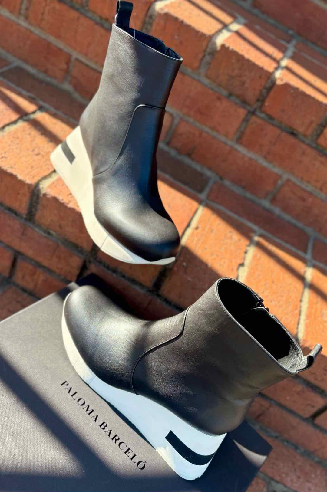 Shoe Size 39 Black Leather Boots