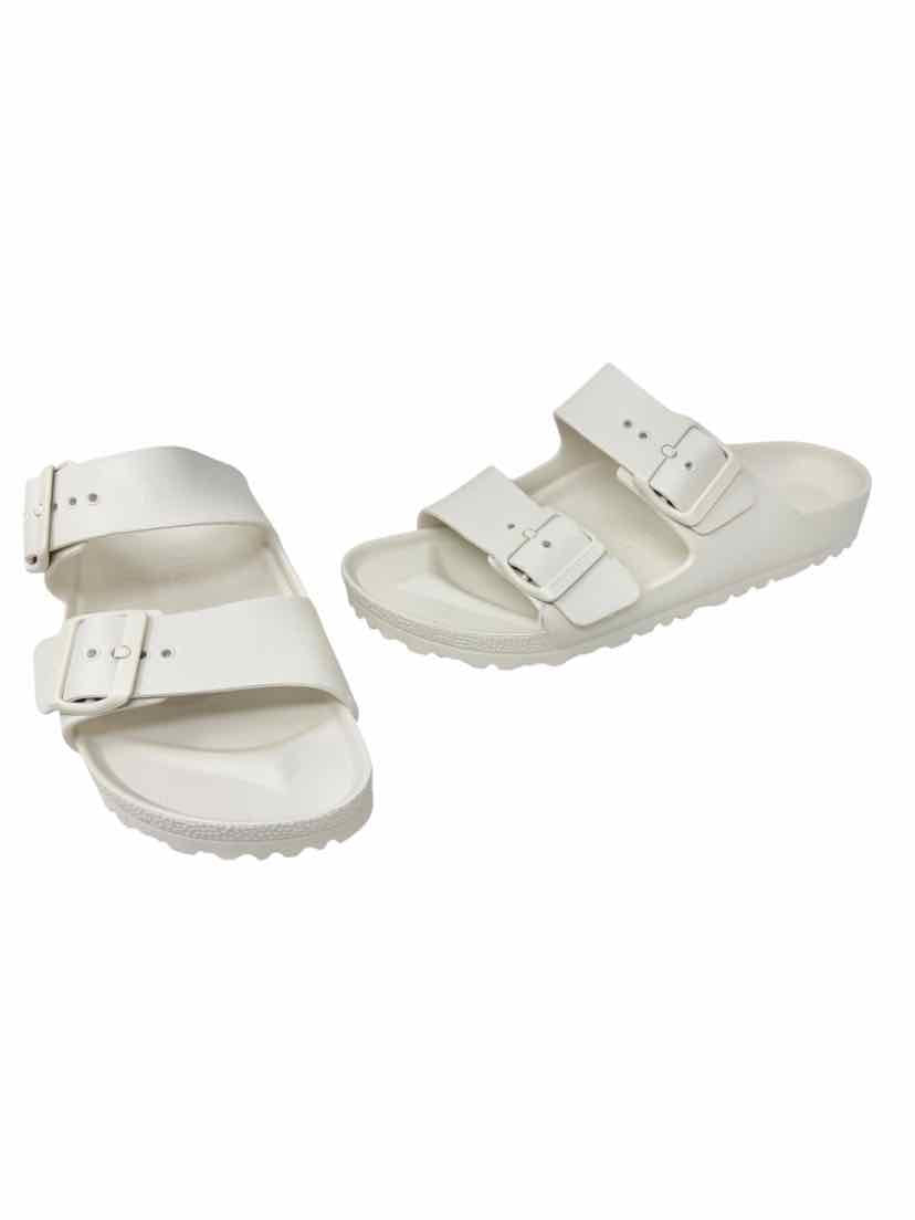 Shoe Size 38 Birkenstock White Rubber Sandals