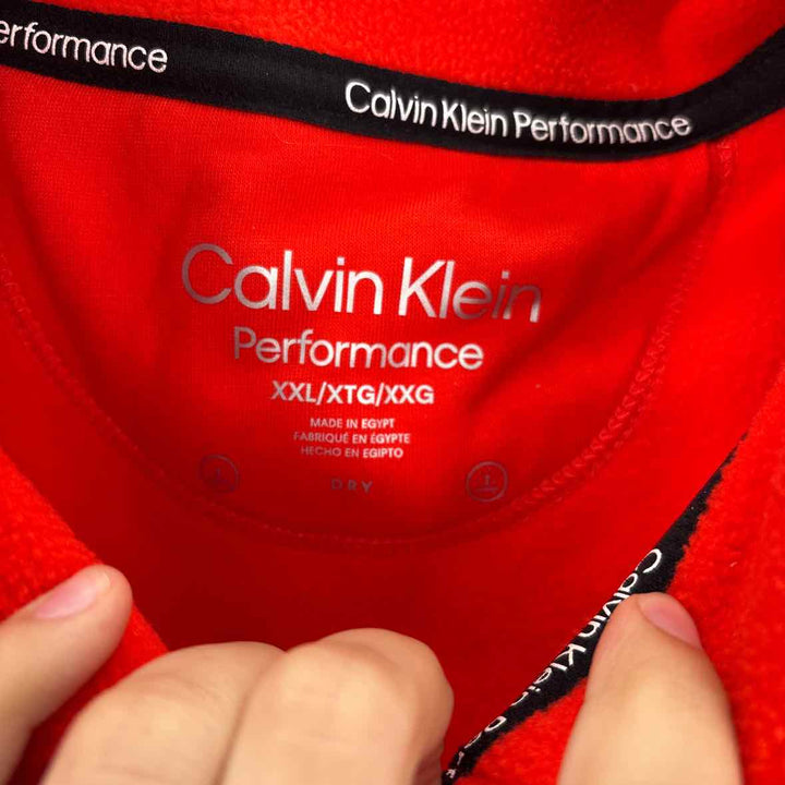 Size XXL Calvin Klein Orange Fleece Jacket