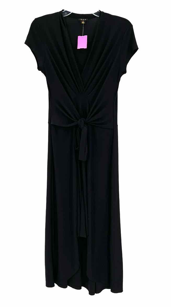 Size M IMAN Black Dress