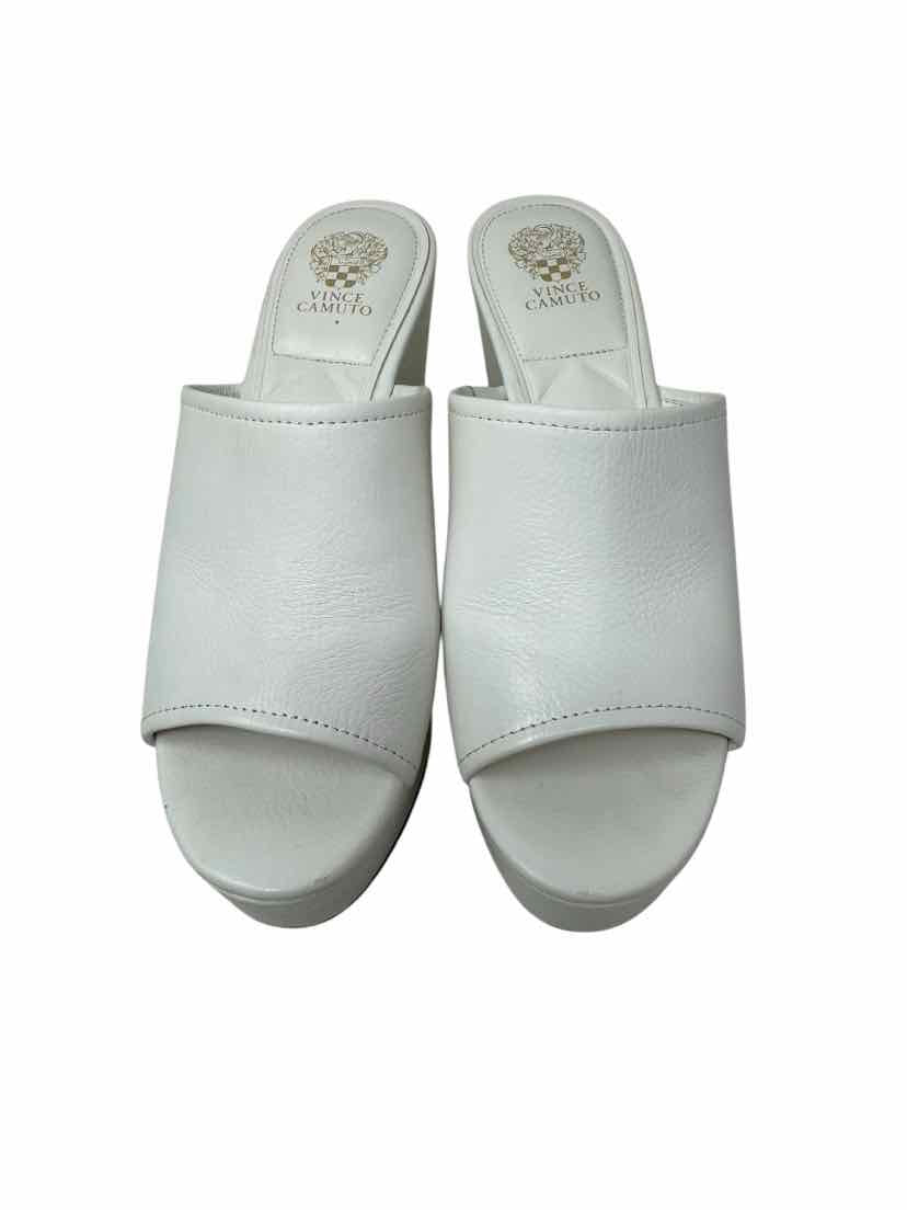 Shoe Size 8 Vince Camuto White Leather Sandals