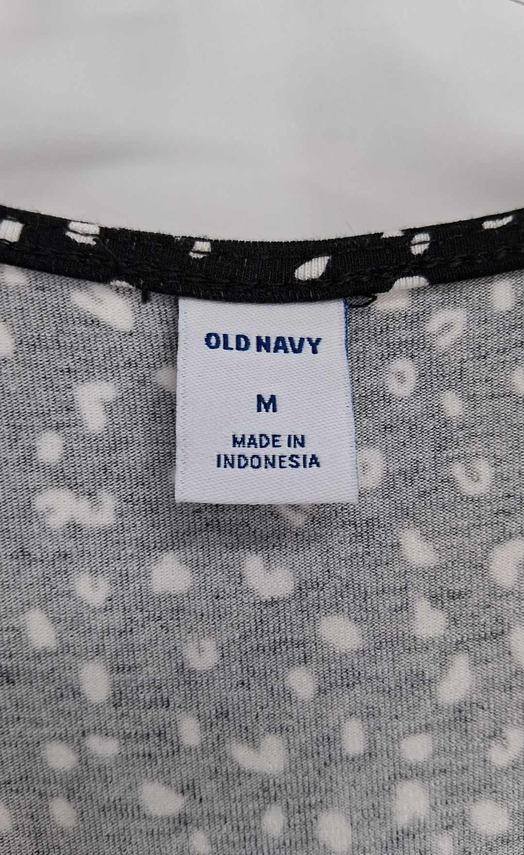 Size M Old Navy Black/White Dress