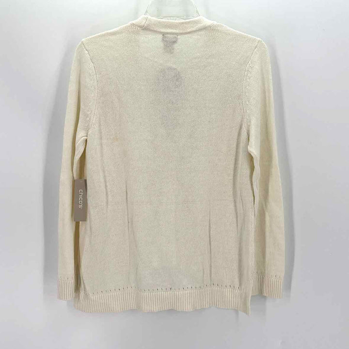 Size M Chico's Cream Knit Cardigan