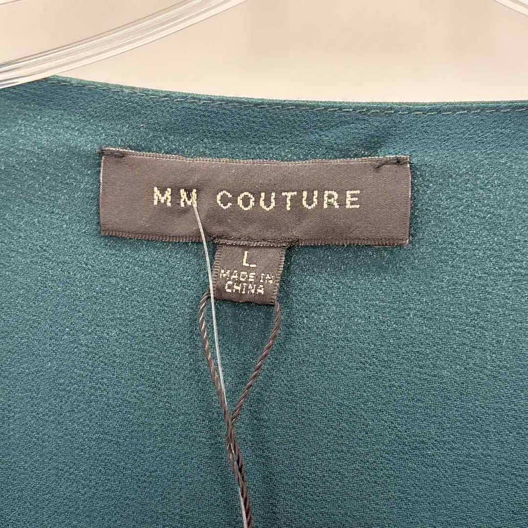 Size M MM COUTURE Green Beaded Shirt