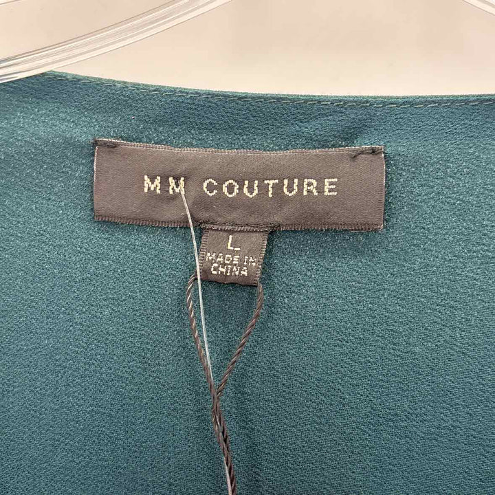 Size M MM COUTURE Green Beaded Shirt