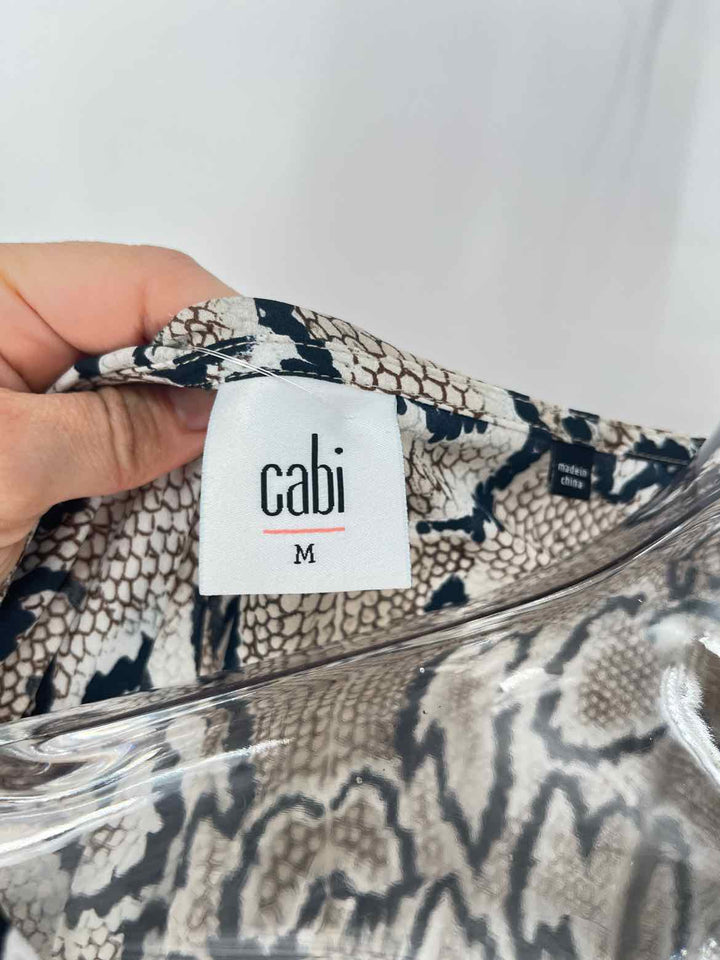 Size M CABI Beige Print Shirt