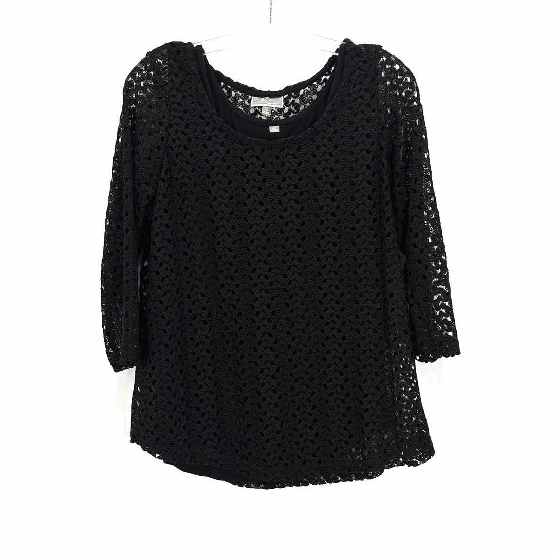 Size XL JM COLLECTION Black Shirt