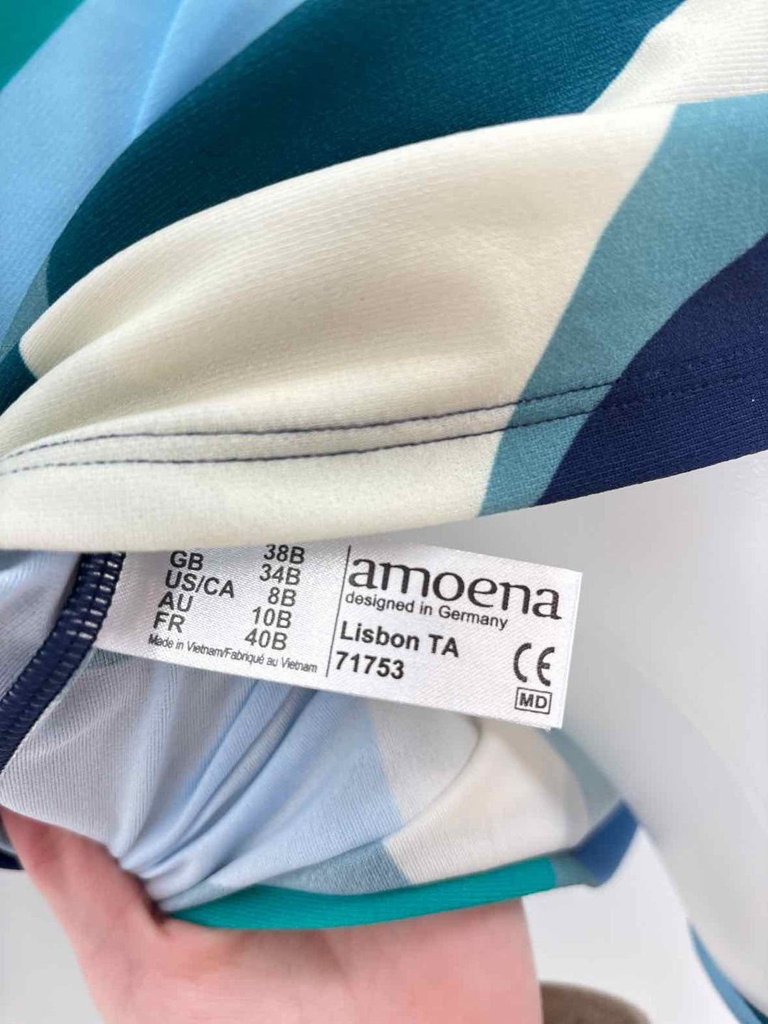 Size 8 Blue Print Swimsuit