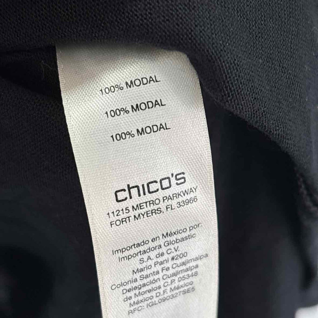 Size XL Chico's Black Print Shirt