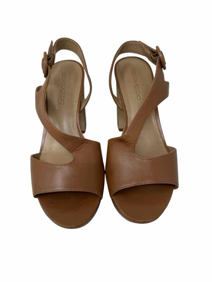 Shoe Size 7 Bernardo Brown Leather Sandals