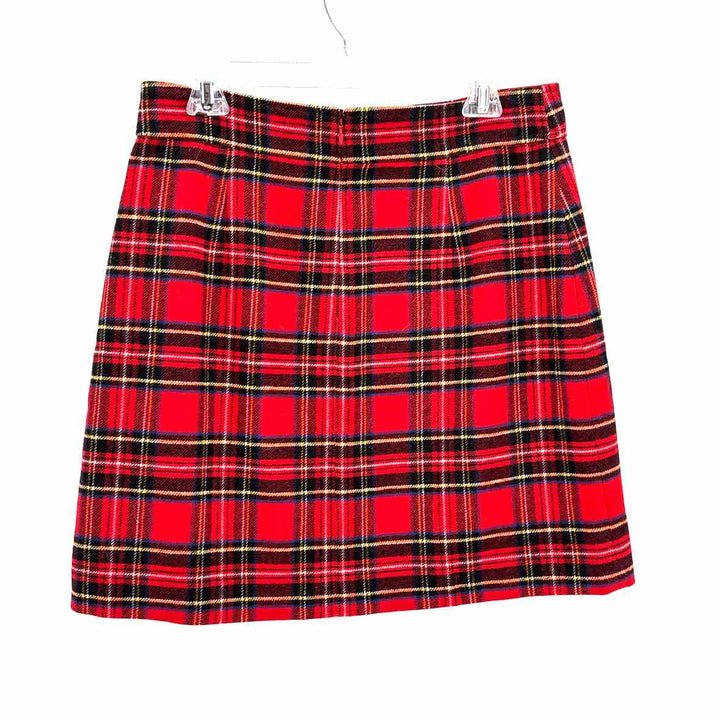 Size 10 J Crew Red Print Skirt