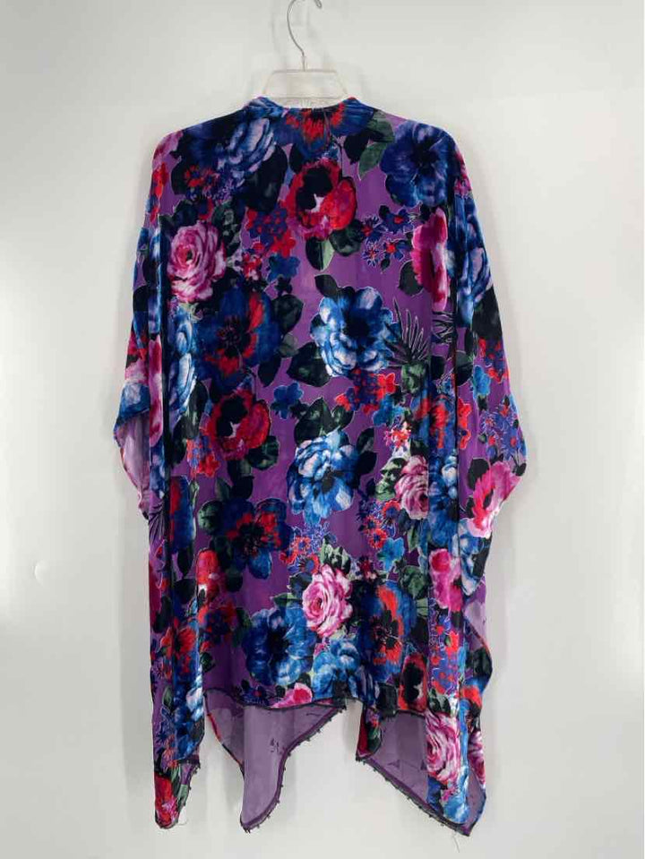 Size S Johnny Was Purple Velour Cardigan