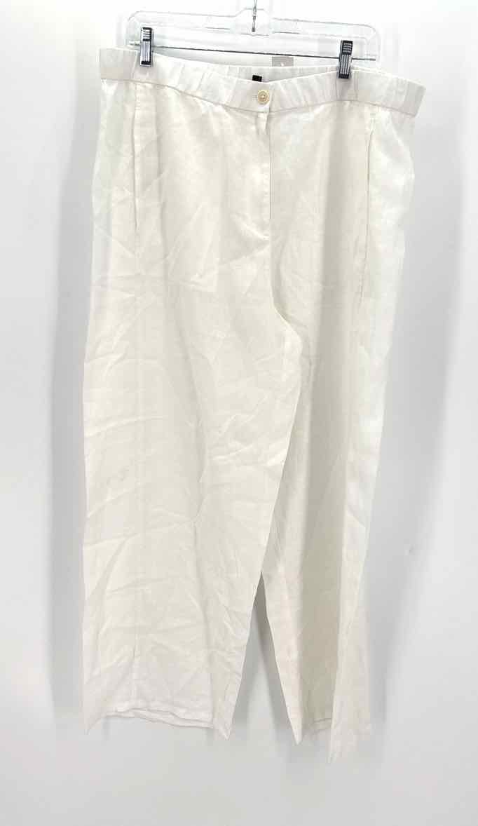 Size XL Eileen Fisher White Linen Pants