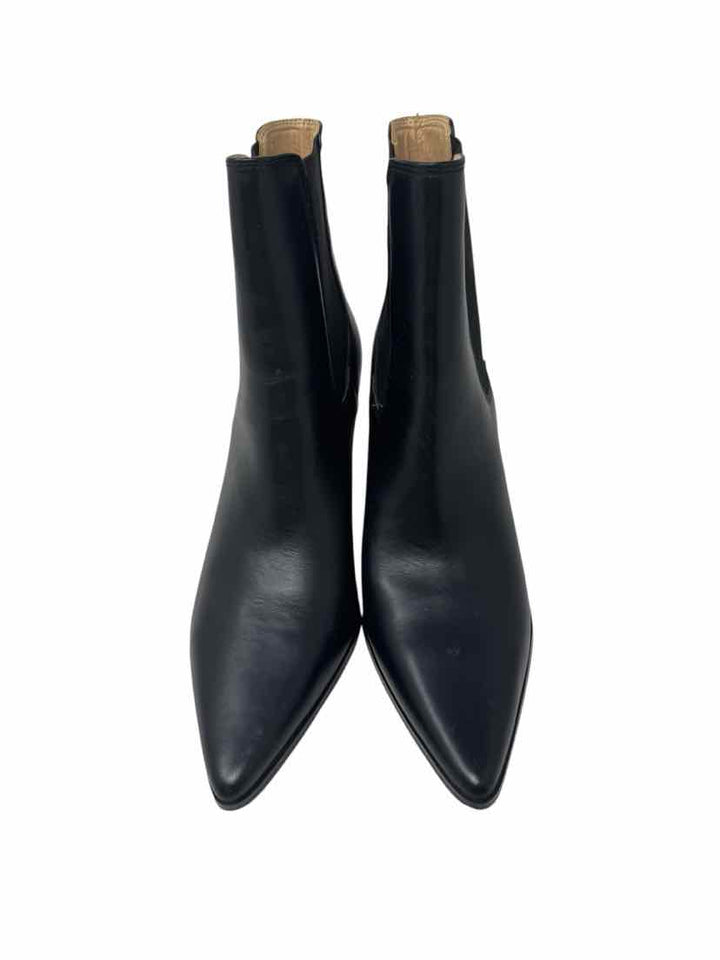 Shoe Size 10 SAKS FIFTH AVENUE Black Leather Boots