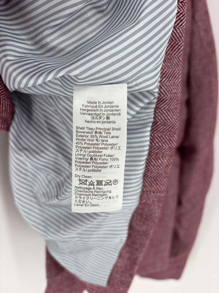 Size 10 J Crew Burgundy Wool Blazer