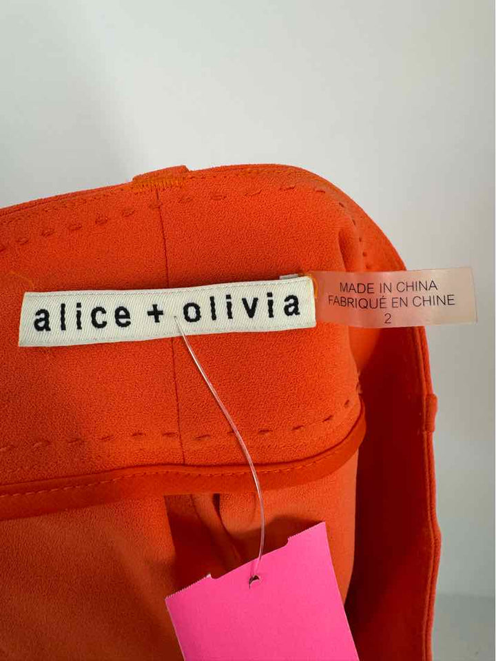 Size 2 Alice + Olivia Orange Shorts