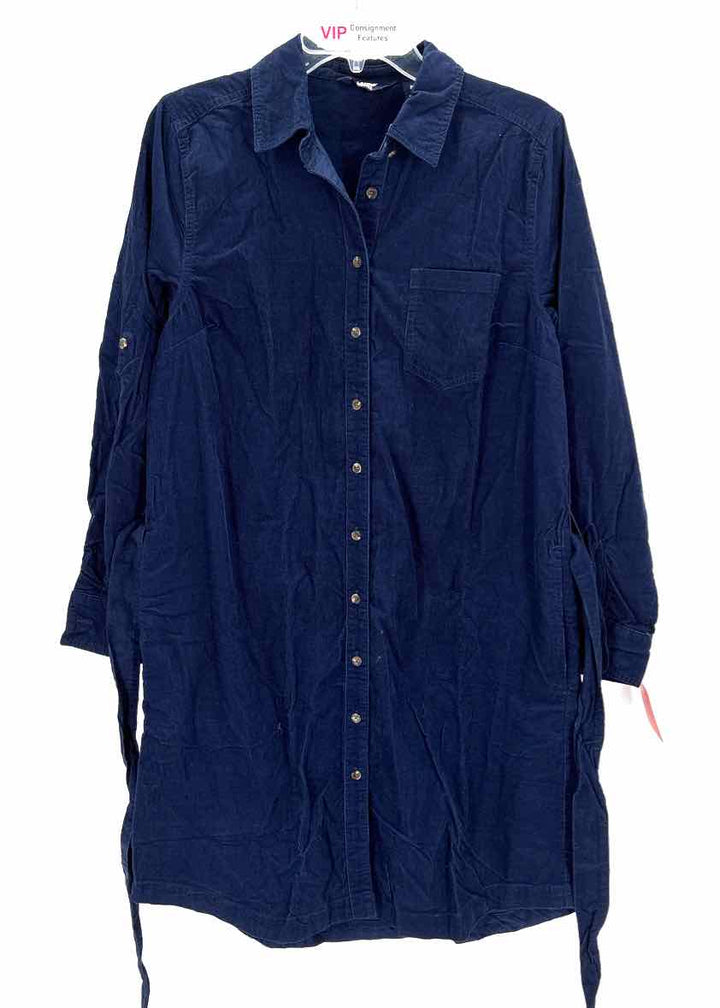 Size L LAND END Navy Corduroy Dress