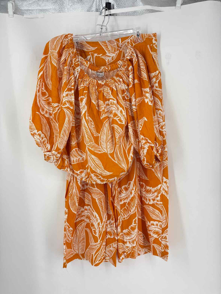 Size XL RACHEL ZOE ORANGE PRINT 2 PC Dress